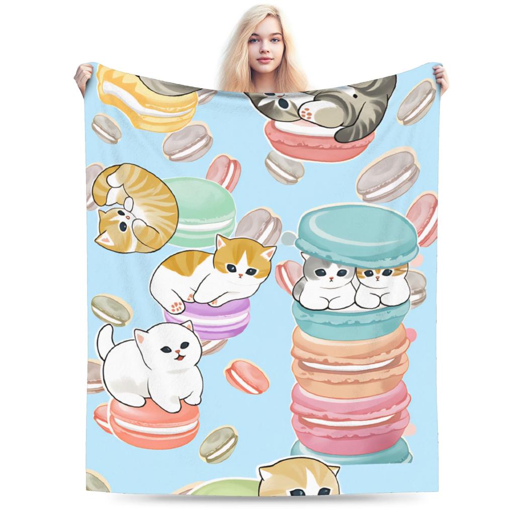 Mofusand Super Warm Blanket  Kids Adult Plush Throw Blanket Funny Outdoor Flannel Bedspread Sofa Bed Cover