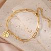 Cazador Spiral Swirl Charm Bracelet Stainless Steel Jewelry Paper Clip Chain Bracelets for Women Gift 2025 Trend Wholesale New