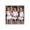 Robe de Fête Blanche en Dentelle Florale Élégante pour Bébés et Enfants Filles pour les Célébrations d'Été