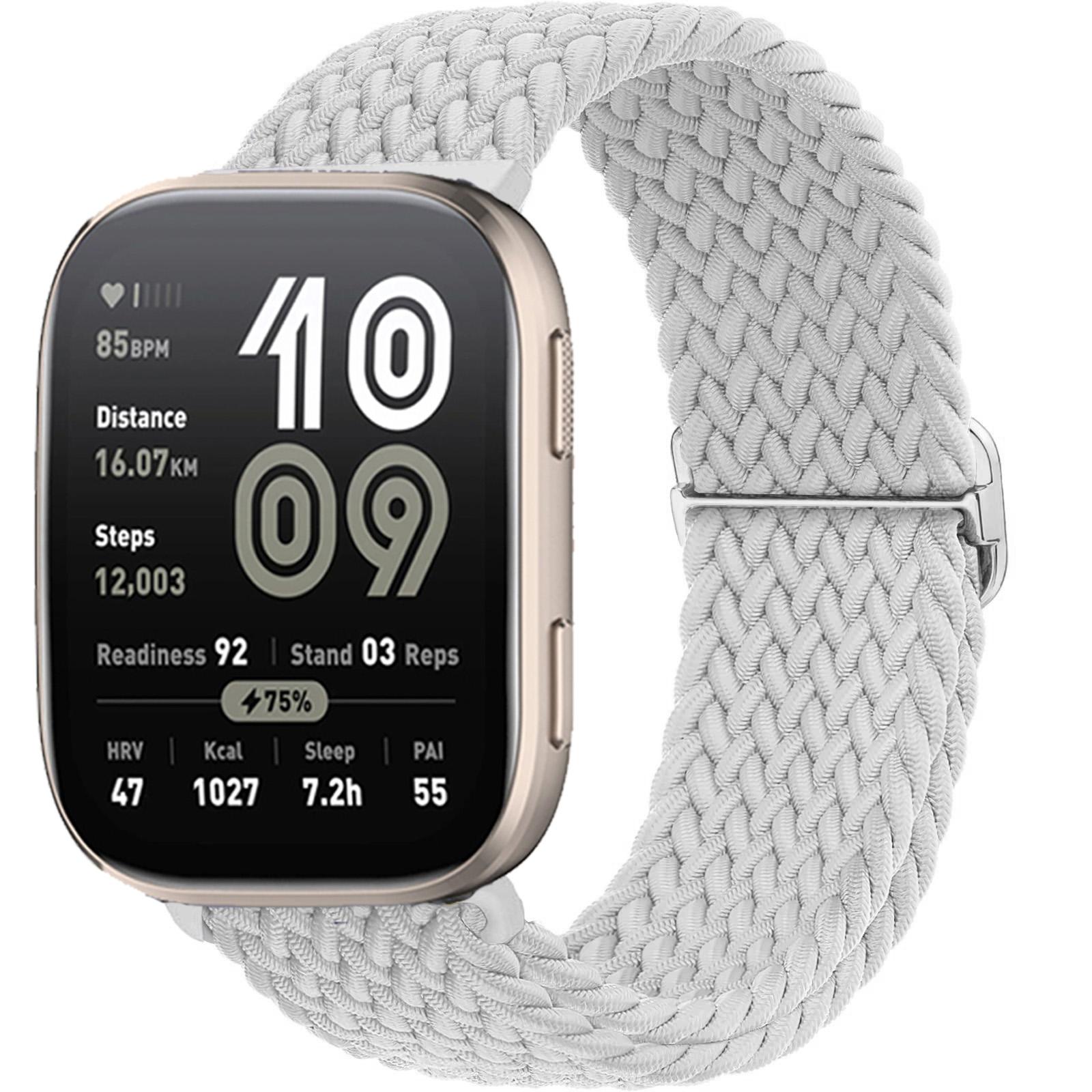 

Braided Solo loop band For Amazfit bip 6/5/Balance/GTS/4/2e/Mini/3/GTR/4/2/3/Pro/20mm 22mm watch bracelet correa huawei gt strap amazfit bip 6 5 білий