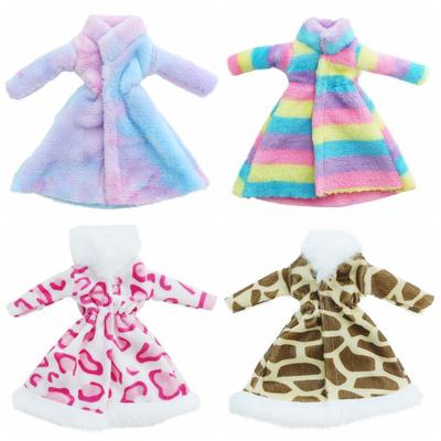 Doll Furry Coats for 30cm Dolls Winter Clothes for 1/6 11.5 Inch Doll Lovely Gift for Girl Toy(NO DOLLS)