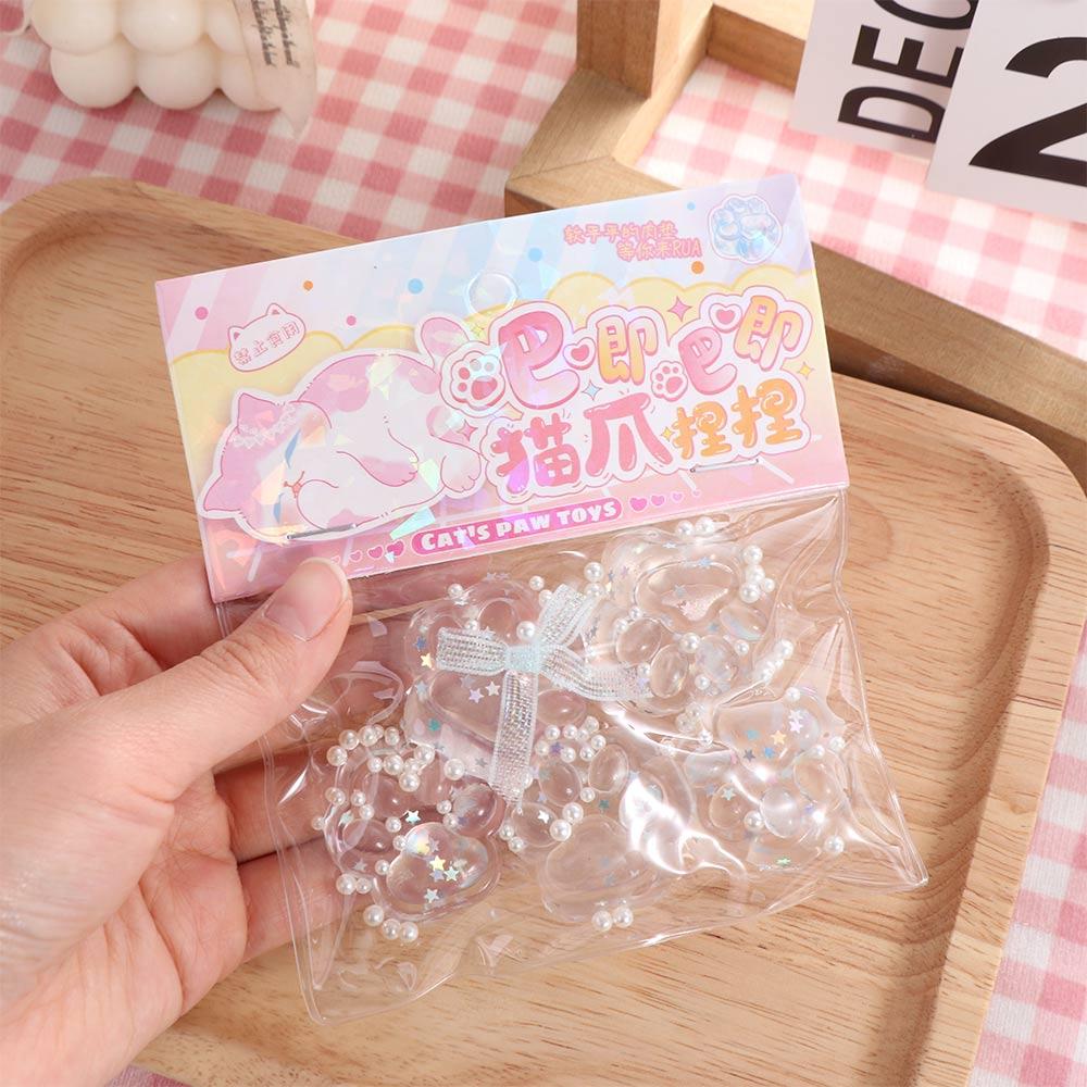 Langsam rückfederndes leuchtendes Katzenpfoten-Quetschspielzeug Silikon-Katzenpfoten-Knetspielzeug Kinder Erwachsene