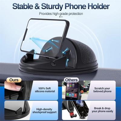Suporte de Celular para Carro, Suporte de Celular para Carro Tapete de Silicone para Vários Painéis, Suporte de Mesa Gratuito Compatível