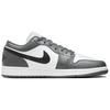 Air Jordan 1 Low Iron Grey Black Unisex Sneakers White 553558-152