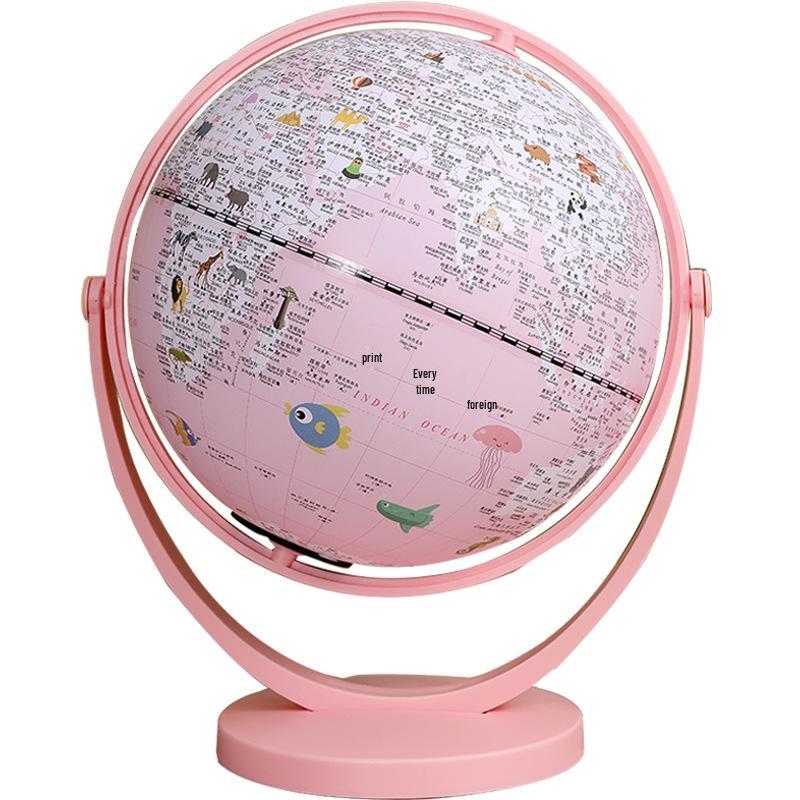 Princess Pink Gemini Globe AR Desk Lamp - Creative Birthday & New Year Gift for Kids.