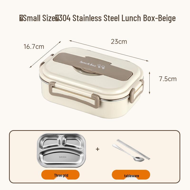 304 Stainless Steel Insulated Bento Lunch Box with Built-in Soup Bowl and Five Compartments