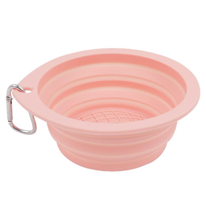 In-Stock Portable Silicone Pet Feeding Bowl - Food Grade, Foldable for Dogs & Cats.