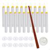 20 Pieces Decoration LED Floating Candles Lights with Wand Remote Timer for Halloween