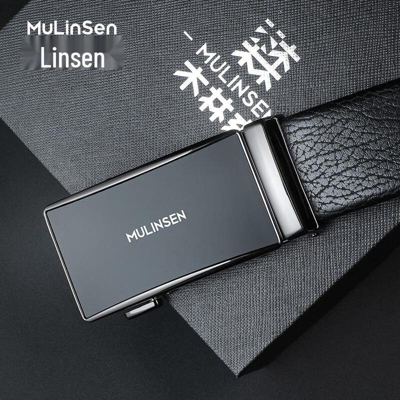 Мужской кожаный деловой ремень MULINSEN 110cm