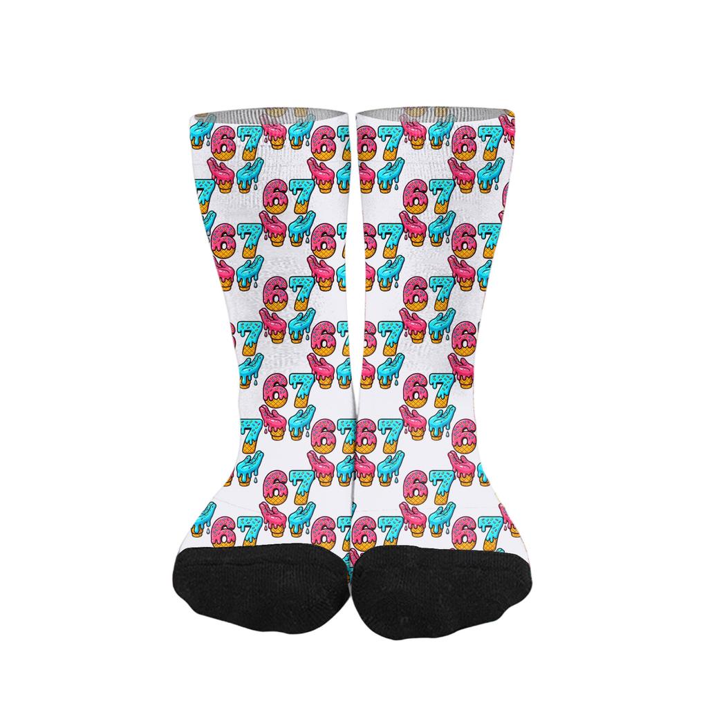 Niedliche und verspielte Socken Wadenlange Socken Lange Socken Bedruckte Socken