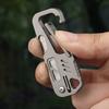 Titanium Alloy Folding Knife Damascus Blade D2 Portable Buckle Keychain Pocket Knife Outdoor Survival EDC Multitool for Men Gift