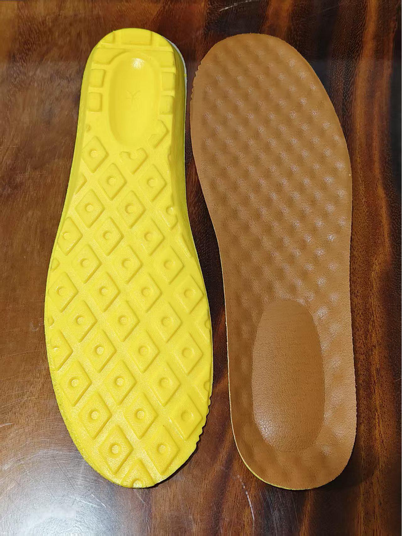 

Мужские ботинки из мягкой кожи с увеличивающими рост стельками, текстурой для массажа стоп, амортизацией, идеально подходящие для повседневной носки, занятий спортом или военной подготовки. 40 жёлтый