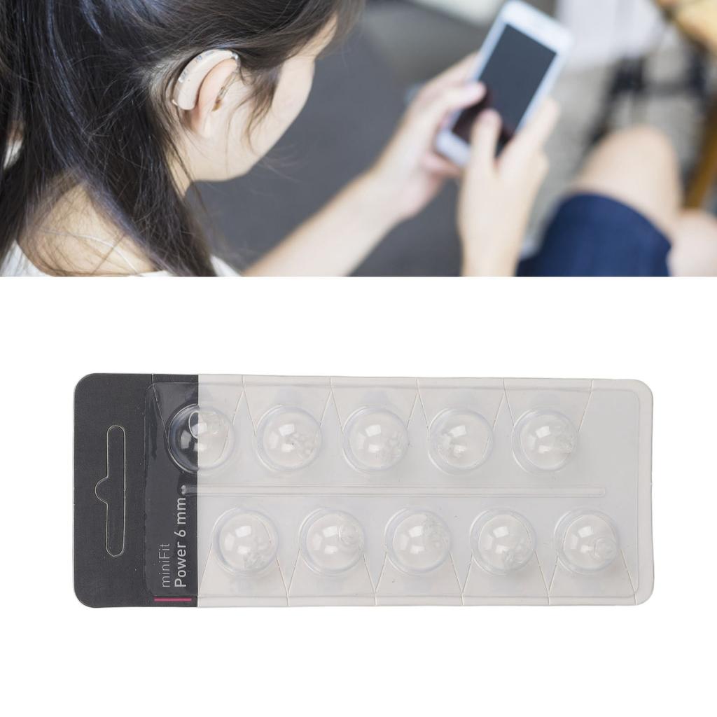 10PCS Hearing Ear Tips Higher Transparency Dual Layer Closed Comfortable Anti Static Sound Aid Domes