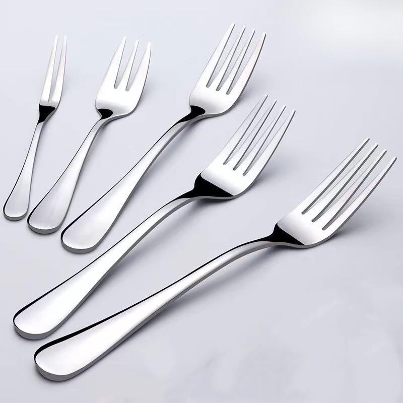 Verdickte Edelstahl-Dinnerbestecke mit langem Griff - 10er-Pack