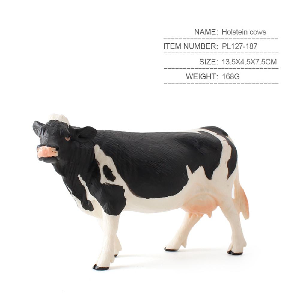 Simulation Milk Cow Action Figures Realistic Cute Farm Animals Model Ornaments For Children Collection