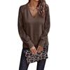 European & American Women's V-neck Lace Knitted Sweater - Loose Casual 2024 Spring/Summer Fashion Top