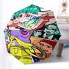 1 Stück Outdoor-Regenschirm mit Anime-Charakter-Aufdruck - Automatisches Öffnen/Schließen, Tragbares 3-fach faltbares Design, 8-Speichen-Eisenrahmen - Perfektes Geschenk für Fans, Tr