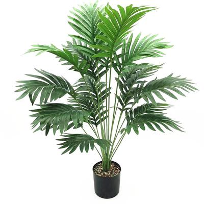 90-120cm Large Fake Palm Tree Artificial Tropical Plants Plastic Monstera Leaves Big Palm Tree Foliage for Home Garden Decor