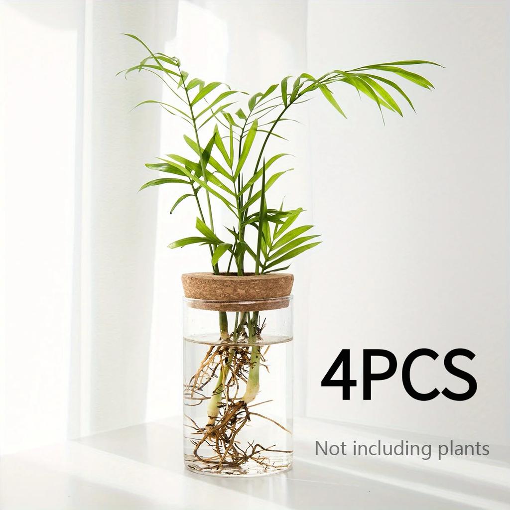 1pc, Hydroponics Plants Desktop Glass Planter Vase For Home Decoration, Plant Propagation Station Bud Vase, Desktop Hydroponics