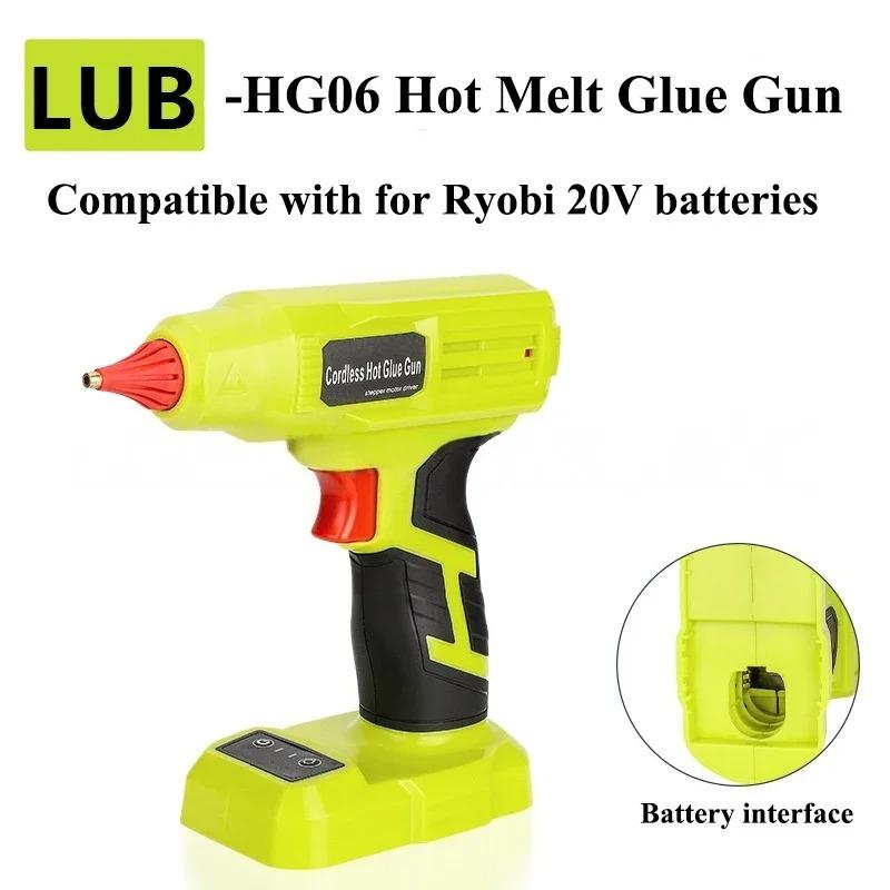 Cordless Electric Hot Melt Glue Gun with 11mm Glue Stick Welding Gun for Makita/DeWalt/Milwaukee/Bosch/Ryobi 18/20V Battery