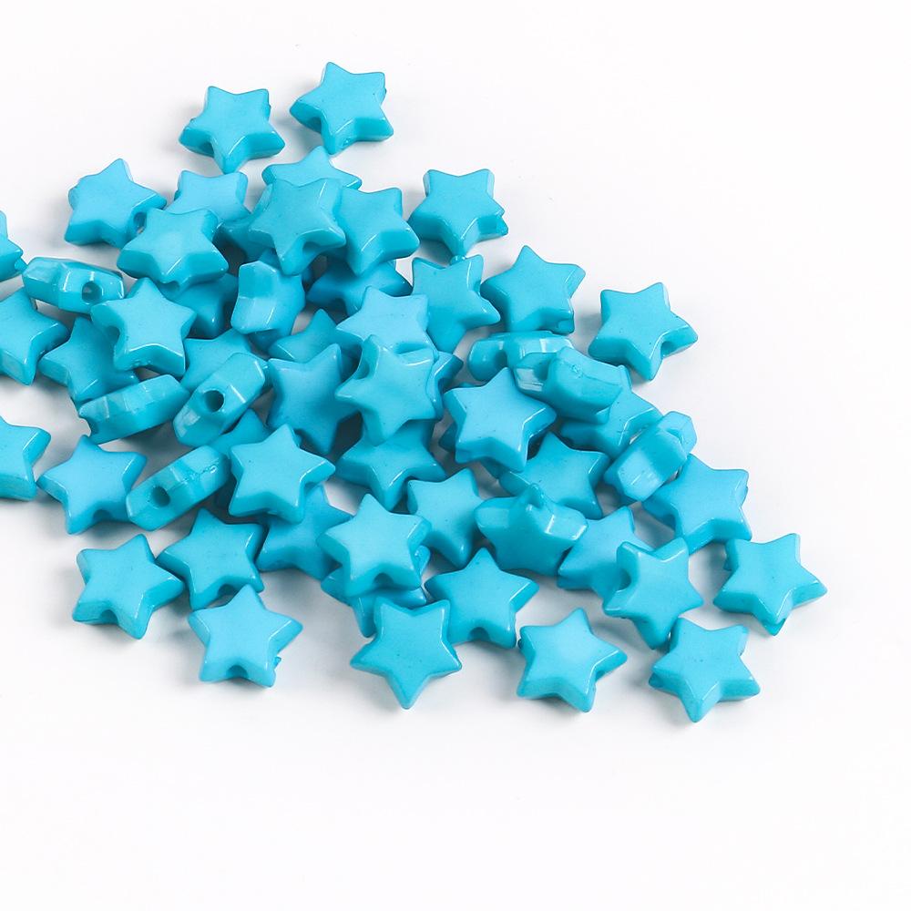 Akrylová 9mm Korálka Pentagram Jednofarebná Korálka Hviezda Voľná Korálka Korálka Korálka Membrána DIY Náhrdelník Náramok Šperkové Doplnky