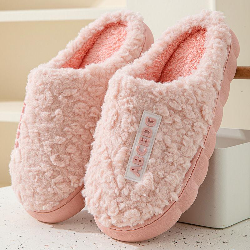 Baumwollpantoffeln Damen Winter Paar Indoor Heimgebrauch warm dicke Sohle rutschfest flauschige Pantoffeln Herren verschleißfest