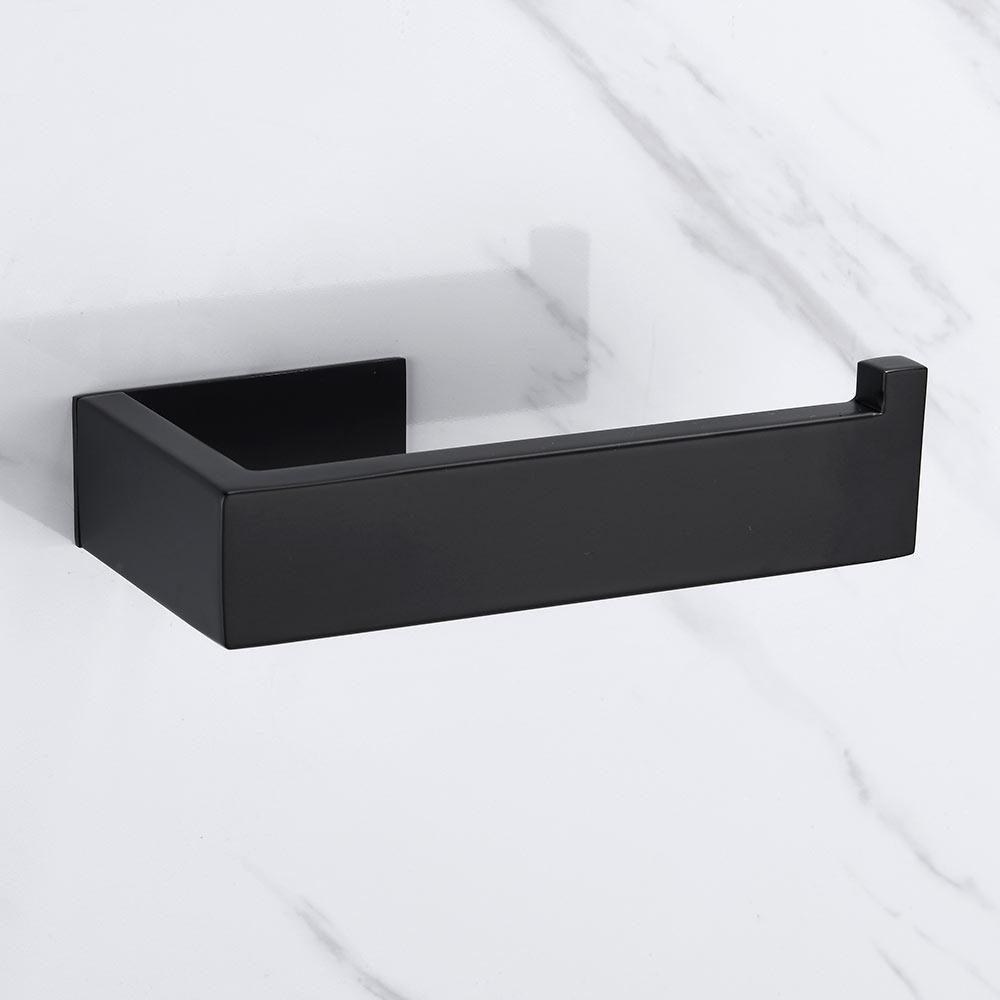 

Держатель для туалетной бумаги Держатель для рулона туалетной бумаги без сверления Самоклеящаяся ванная комната из нержавеющей стали 304 Type 3 чёрный