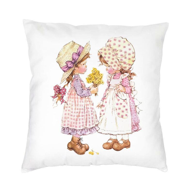 

Sarah Kay Girl Cartoon Animation Cushion Cover 45x45cm Home Decorative Printing Throw Pillow for Living Room Doublesided 30x30cm 12x12in