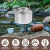 Camping Kettle with Double Handle Stainless Steel Short Nozzle Design Portable Camp Tea Coffee Pot for Travel Outdoor Activity