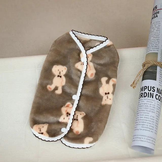 

Одежда для домашних животных Осень-зима Средний Маленький Плюшевый Жилет Для Собак Милый Свитер Теплый Бархат Котенок Щенок Милый Кардиган Чихуахуа Йоркширский XS коричневый