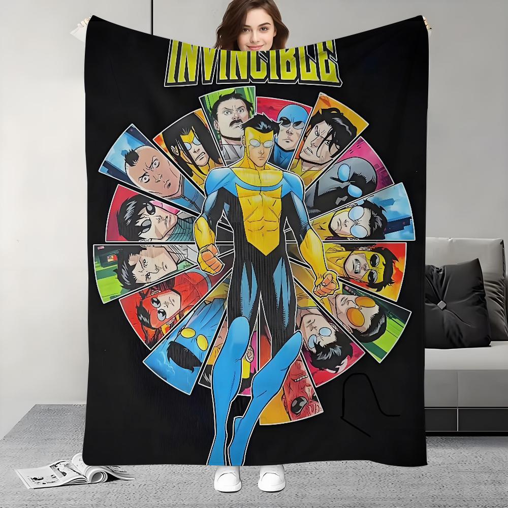 I-lnvincible S-Season 2 Cartoon Blanket Design Lightweight  For Dorms, Naps, Living Room, Office,Sofa,All-Season