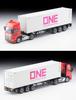 TOMYTEC Tomica Limited Vintage Neo Hino Profia 40ft Marine Container Trailer Sharyo Ocean Network Express Gray Container Finished Model 335252 1/64