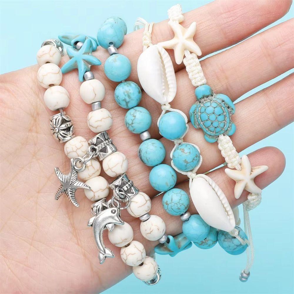 Kit per la Creazione di Gioielli Fai da Te Ispirato all'Oceano Kit per la Creazione di Braccialetti con Perline Multicolore Creazione di Gioielli