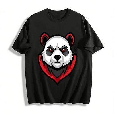 Fierce Panda Print Trendy Casual Loose Fit Top For Daily Wear Pure Cotton T-shirt