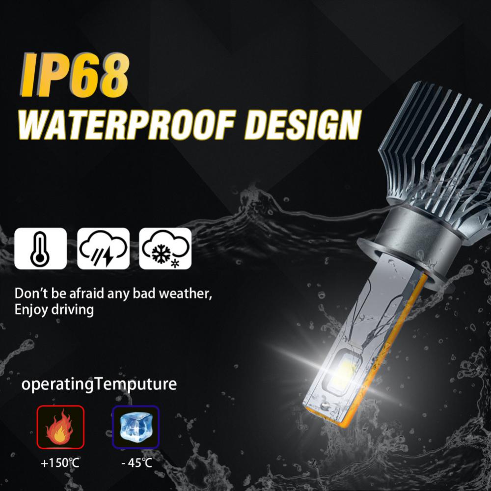 K5C Plus H1 H7 Led 9005 HB3 9006 HB4 H4 H11 LED Headlight Bulbs Canbus diode car lights 12V 6000K 40000 Lumen Super Bright