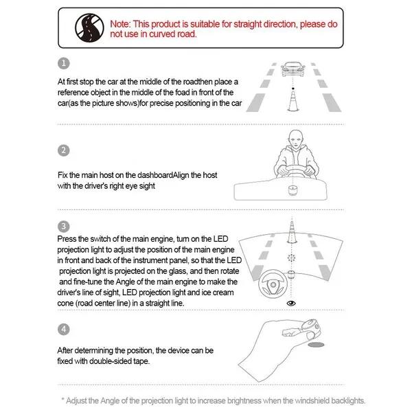 Sistem universal de avertizare pentru părăsirea benzii de rulare a mașinii Sistem de asistență anti-coliziune Siguranța mașinii la conducere Lumină de proiecție LED pentru camion