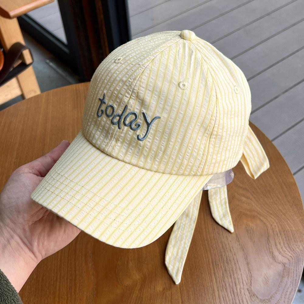 Embroidered Letter Baseball Cap With Sun Shade For Fashionable Women Spring Summer
