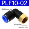 Pneumatischer L-förmiger 90° Luftschlauchverbinder Winkelstück Düse PLF6-01/8-02