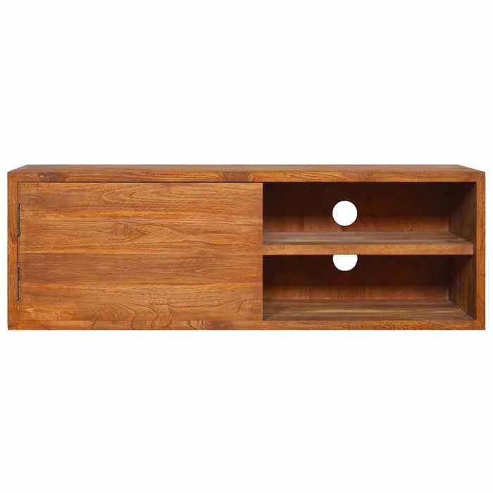VidaXL Meuble TV mural 90x30x30 cm Bois de teck massif