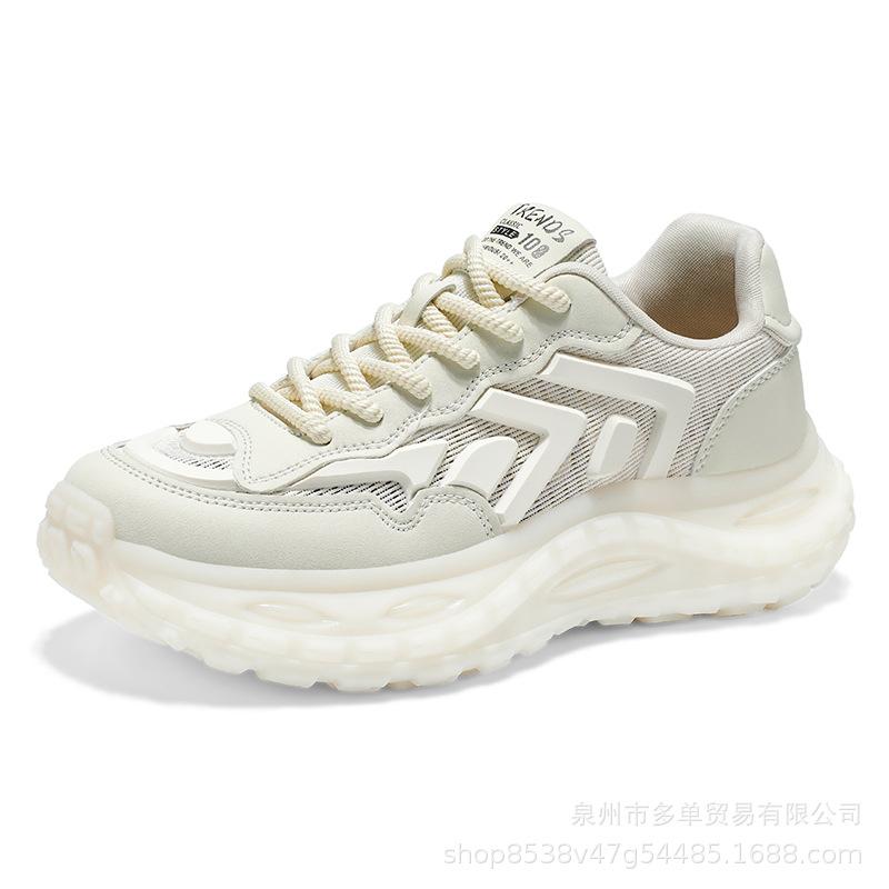 

Mesh dad shoes men s outdoor light and comfortable low-top cushioning sports tide shoes 39 бежевый