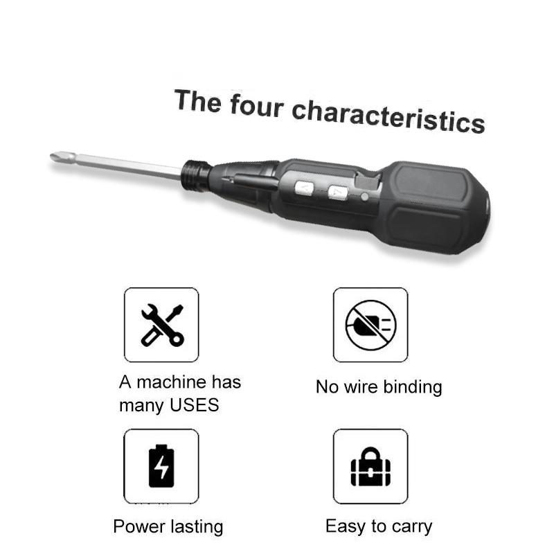 Maizhe Wiederaufladbarer Elektrischer&Manueller Duo-Schraubendreher 3,6V Kabelloses Mini-Elektrowerkzeug Mit LED-Licht Für Heimwerker und Haushalt