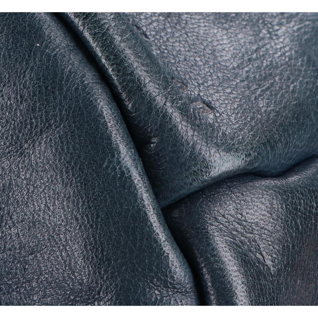 Arts&Crafts Leather Drawstring Pouch M/ Handbag NavyUsed