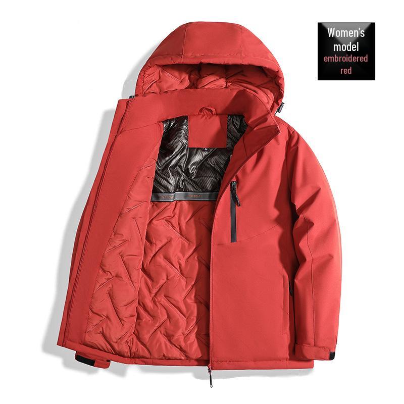 Men's Graphene Thermal Hooded Jacket - Winter Windproof, Thickened Workwear, Mountaineering Style, Trendy Couple Design