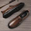 Leather Shoes Men's Autumn New Business Casual Shoes Leather Dress Soft Sole Breathable Non-slip One Pedal Men's Shoes Loafers