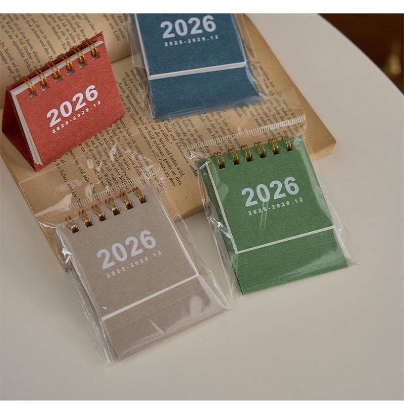 Mini Tischkalender 2026 Klein Stehend Umblätterbar Wochenkalender Kreativer Spiralgebundener Kalender Planer Für Tägliche Terminplanung