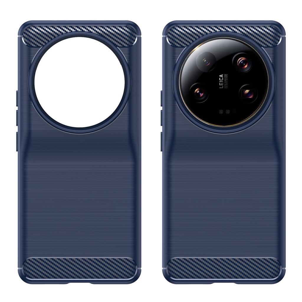 Carbon Fiber Texture TPU Case for Xiaomi 13 Ultra,Scratch Resistant Brushed Phone Protective Cover