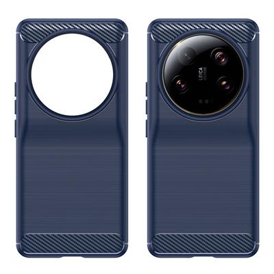 Carbon Fiber Texture TPU Case for Xiaomi 13 Ultra,Scratch Resistant Brushed Phone Protective Cover