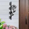 1pc Handmade Rose Metal Wall Sign Vertical Outdoor Garden Christmas Gift