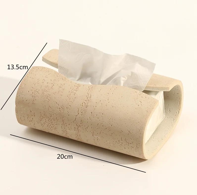 Limestone Toothbrush Holder with Light Yellow Holes, Soap Dispenser, Bathroom Tray, Natural Marble, Home Decoration Accessories