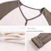 Mao Ren Women's Slim Fit V-Neck Color Block Long Sleeve T-Shirt